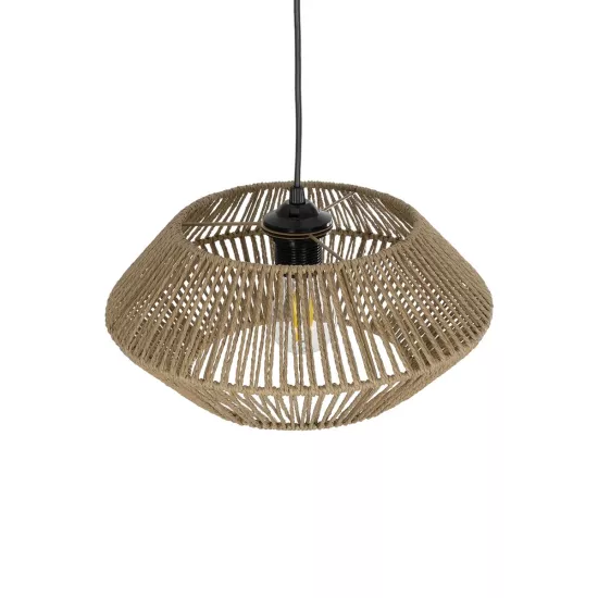 CASTRO 204-0164 Boho Κρεμαστό Φωτιστικό Οροφής με Ντουί 1 x E27 AC 220-240V IP20 - Μπεζ - Μ33 x Π33 x Υ17cm