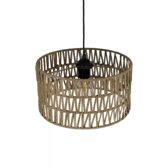 POMEGRANDE 204-0166 Boho Κρεμαστό Φωτιστικό Οροφής με Ντουί 1 x E27 AC 220-240V IP20 - Μπεζ - Μ30 x Π30 x Υ18cm