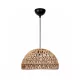 SAND 204-0167 Boho Κρεμαστό Φωτιστικό Καμπάνα Μονόφωτο 1 x E27 IP20 Μπεζ Σχοινί - Μ29 x Π29 x Υ16cm
