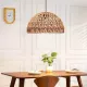 SAND 204-0167 Boho Κρεμαστό Φωτιστικό Καμπάνα Μονόφωτο 1 x E27 IP20 Μπεζ Σχοινί - Μ29 x Π29 x Υ16cm