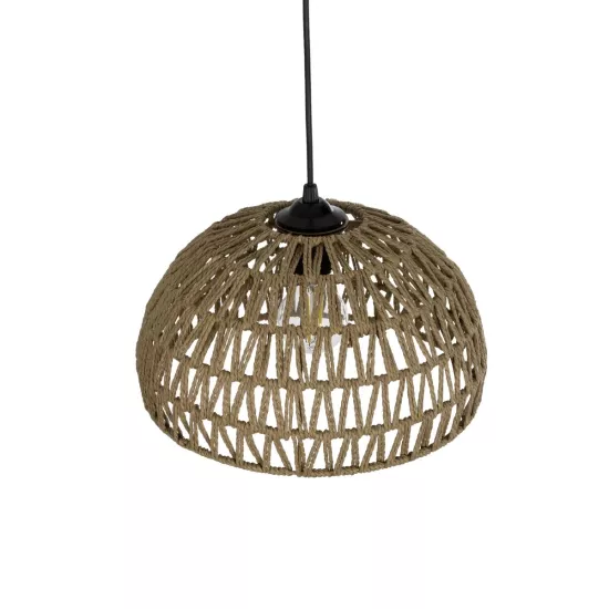 SAND 204-0167 Boho Κρεμαστό Φωτιστικό Οροφής με Ντουί 1 x E27 AC 220-240V IP20 - Μπεζ - Μ30 x Π30 x Υ19cm