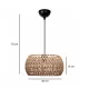 DARIO 204-0168 Boho Κρεμαστό Φωτιστικό Kαπέλο Μονόφωτο 1 x E27 IP20 Καφέ Σχοινί - Μ30 x Π30 x Υ15cm