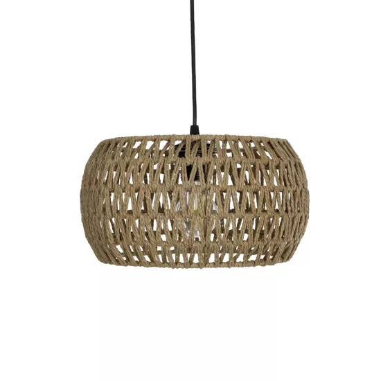 DARIO 204-0168 Boho Κρεμαστό Φωτιστικό Οροφής με Ντουί 1 x E27 AC 220-240V IP20 - Καφέ - Μ31 x Π31 x Υ18,5cm