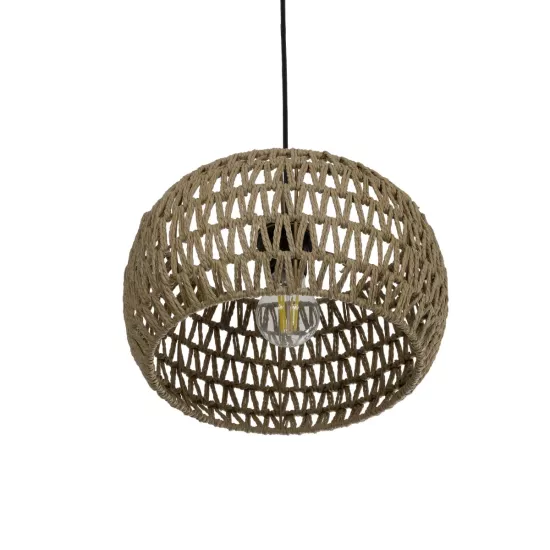 DARIO 204-0168 Boho Κρεμαστό Φωτιστικό Οροφής με Ντουί 1 x E27 AC 220-240V IP20 - Καφέ - Μ31 x Π31 x Υ18,5cm