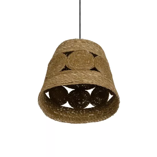 PANIER 204-0170 Boho Κρεμαστό Φωτιστικό Οροφής με Ντουί 1 x E27 AC 220-240V IP20 - Μπεζ - Μ32 x Π32 x Υ30cm