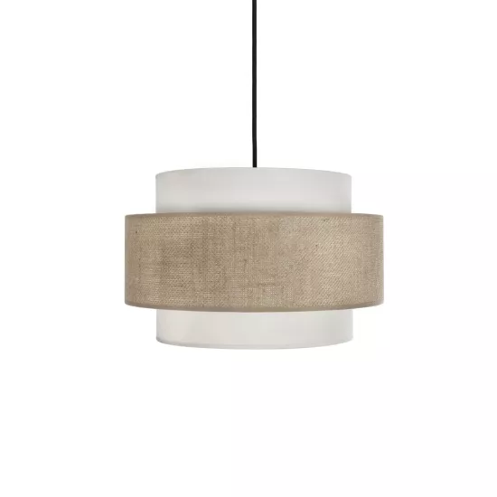 SOHO 204-0172 Μοντέρνο Κρεμαστό Φωτιστικό Οροφής με Ντουί 1 x E27 AC 220-240V IP20 - Καφέ & Μπεζ - Μ30 x Π30 x Υ20cm