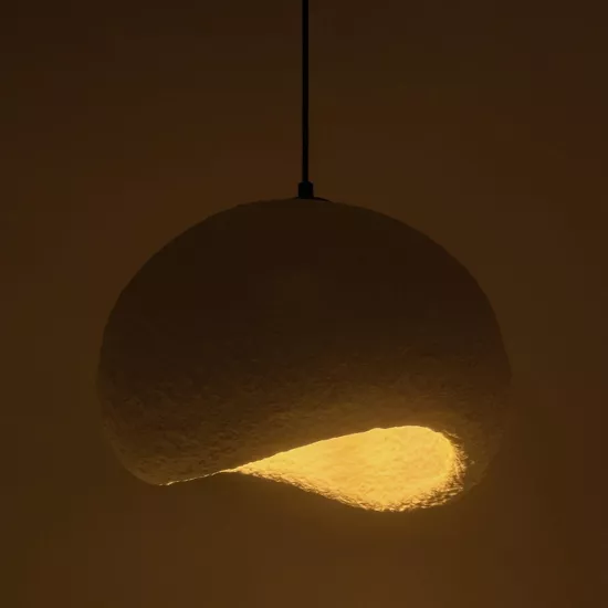 STONE 204-0176 Μοντέρνο Κρεμαστό Φωτιστικό Οροφής με Ντουί 1 x E27 AC 220-240V IP20 - Λευκό - Μ31.5 x Π35 x Υ26cm