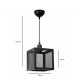 JAULA 204-0181 Μοντέρνο Κρεμαστό Φωτιστικό Οροφής Μονόφωτο 1 x E27 AC 220-240V IP20 Μαύρο - Μ16 x Π16 x Υ16cm