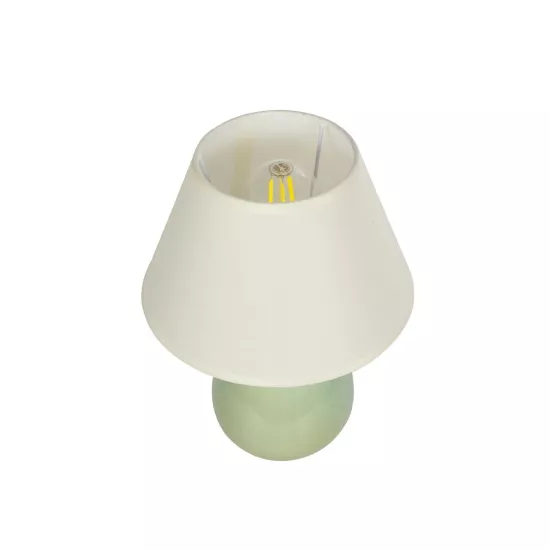 CESTA 204-0182 Μοντέρνο Επιτραπέζιο Φωτιστικό Πορτατίφ με Ντουί 1 x E27 AC 220-240V IP20 - Λαδί & Μπεζ - Μ22 x Π22 x Υ30cm