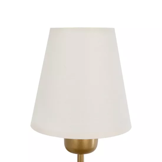 LING 204-0189 Μοντέρνο Φωτιστικό Τοίχου - Απλίκα με Ντουί 1 x E27 AC 220-240V IP20 - Χρυσό & Μπεζ - Μ14 x Π21 x Υ54cm