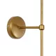 LING 204-0189 Μοντέρνο Φωτιστικό Τοίχου - Απλίκα με Ντουί 1 x E27 AC 220-240V IP20 - Χρυσό & Μπεζ - Μ14 x Π21 x Υ54cm