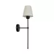 LING 204-0190 Μοντέρνο Φωτιστικό Τοίχου - Απλίκα με Ντουί 1 x E27 AC 220-240V IP20 - Μαύρο & Μπεζ - Μ14 x Π21 x Υ54cm