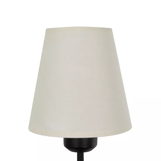 LING 204-0190 Μοντέρνο Φωτιστικό Τοίχου - Απλίκα με Ντουί 1 x E27 AC 220-240V IP20 - Μαύρο & Μπεζ - Μ14 x Π21 x Υ54cm