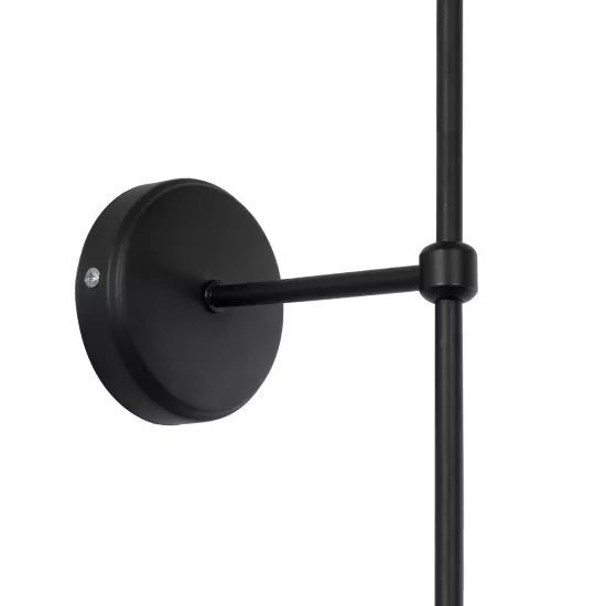 LING 204-0190 Μοντέρνο Φωτιστικό Τοίχου - Απλίκα με Ντουί 1 x E27 AC 220-240V IP20 - Μαύρο & Μπεζ - Μ14 x Π21 x Υ54cm