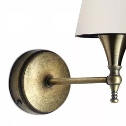 SUSE 204-0191 Μοντέρνο Φωτιστικό Τοίχου - Απλίκα με Ντουί 1 x E27 AC 220-240V IP20 - Μπρούτζινο & Μπεζ - Μ14 x Π21.5 x Υ24cm