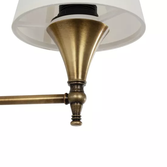 SUSE 204-0191 Μοντέρνο Φωτιστικό Τοίχου - Απλίκα με Ντουί 1 x E27 AC 220-240V IP20 - Μπρούτζινο & Μπεζ - Μ14 x Π21.5 x Υ24cm