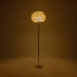 ALES 204-0192 Μοντέρνο Επιδαπέδιο Φωτιστικό με Ντουί 1 x E27 AC 220-240V IP20 - Μπεζ & Χρυσό - Μ40 x Π40 x Υ150cm