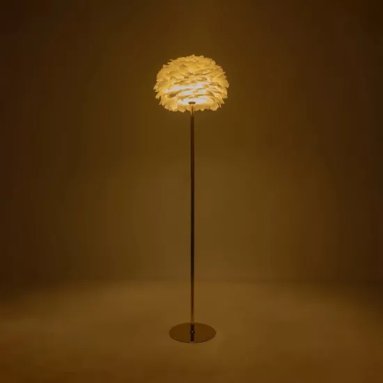 ALES 204-0192 Μοντέρνο Επιδαπέδιο Φωτιστικό με Ντουί 1 x E27 AC 220-240V IP20 - Μπεζ & Χρυσό - Μ40 x Π40 x Υ150cm