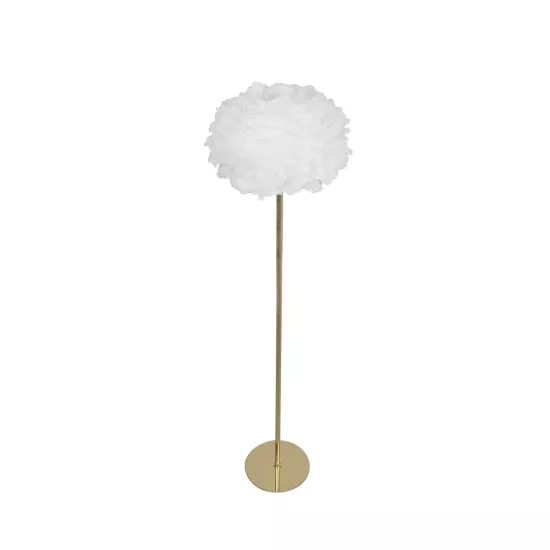 ALES 204-0192 Μοντέρνο Επιδαπέδιο Φωτιστικό με Ντουί 1 x E27 AC 220-240V IP20 - Μπεζ & Χρυσό - Μ40 x Π40 x Υ150cm