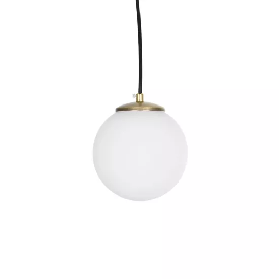 GLOBIDIO 204-0195 Μοντέρνο Κρεμαστό Φωτιστικό Οροφής με Ντουί 1 x E27 AC 220-240V IP20 - Χρύσο & Λευκό - Μ15 x Π15 x Υ15cm