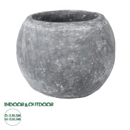 Artificial Garden ALONISSOS 20458 Τσιμεντένιο Κασπώ Γλάστρα - Flower Pot Γκρι Φ18.5cm x Υ14.5cm