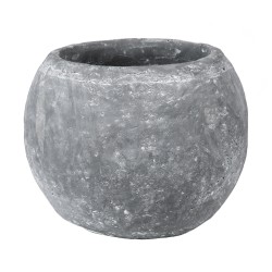 Artificial Garden ALONISSOS 20458 Τσιμεντένιο Κασπώ Γλάστρα - Flower Pot Γκρι Φ18.5cm x Υ14.5cm