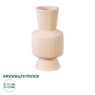 Artificial Garden CAPRI 20468 Πήλινο Κεραμικό Κασπώ Γλάστρα - Flower Pot Απαλό Μπεζ Φ7.5cm x Υ20cm