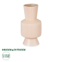 Artificial Garden CAPRI 20470 Πήλινο Κεραμικό Κασπώ Γλάστρα - Flower Pot Απαλό Μπεζ Φ9.5cm x Υ25cm