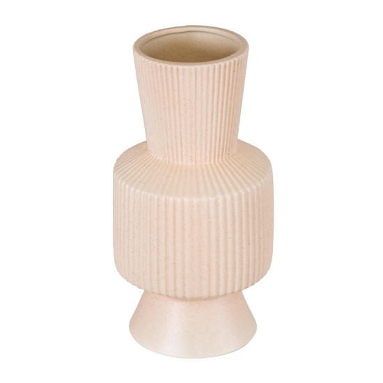 Artificial Garden CAPRI 20470 Πήλινο Κεραμικό Κασπώ Γλάστρα - Flower Pot Απαλό Μπεζ Φ9.5cm x Υ25cm