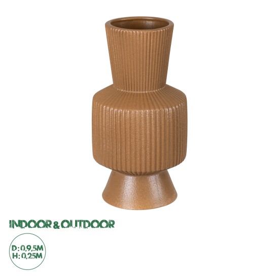 Artificial Garden AMALFI 20471 Πήλινο Κεραμικό Κασπώ Γλάστρα - Flower Pot Κεραμιδί Φ9.5cm x Υ25cm