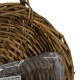 Artificial Garden SXOINOUSA 20475 Επιτοίχιο Ρατάν Πλεκτό Κασπώ Γλάστρα - Flower Pot Καφέ Φ26cm x Υ20cm