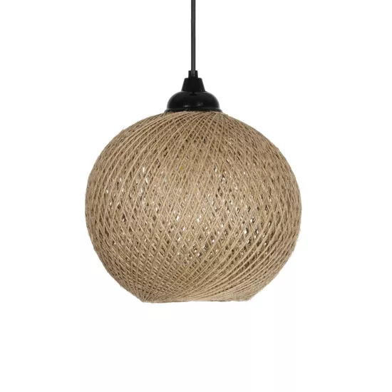 SOLEI 205-0003 Boho Κρεμαστό Φωτιστικό Οροφής με Ντουί 1 x E27 AC 220-240V IP20 - Μπεζ - M20 x Π20 x Υ25cm