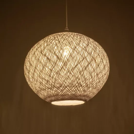 SOLEI 205-0007 Boho Κρεμαστό Φωτιστικό Οροφής με Ντουί 1 x E27 AC 220-240V IP20 - Λευκό - M40 x Π40 x Υ36cm