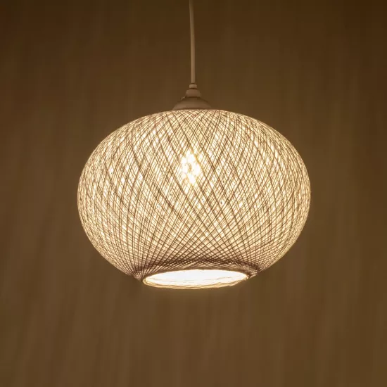 SOLEI 205-0008 Boho Κρεμαστό Φωτιστικό Οροφής με Ντουί 1 x E27 AC 220-240V IP20 - Λευκό - M30 x Π30 x Υ26cm