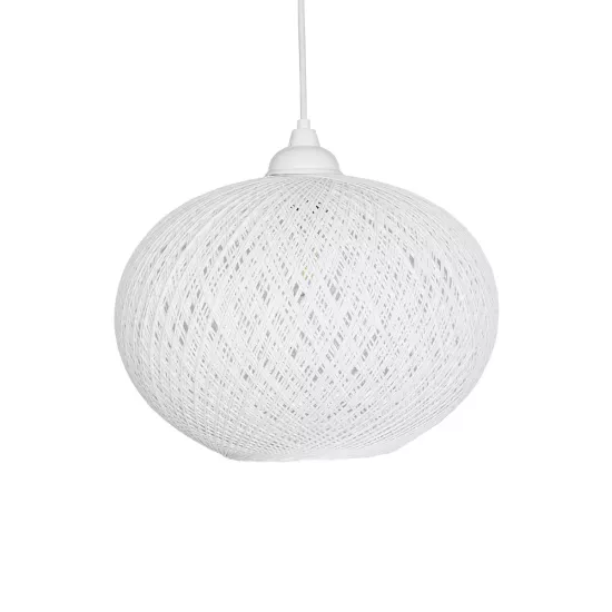 SOLEI 205-0008 Boho Κρεμαστό Φωτιστικό Οροφής με Ντουί 1 x E27 AC 220-240V IP20 - Λευκό - M30 x Π30 x Υ26cm