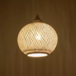 SOLEI 205-0009 Boho Κρεμαστό Φωτιστικό Οροφής με Ντουί 1 x E27 AC 220-240V IP20 - Λευκό - M20 x Π20 x Υ25cm