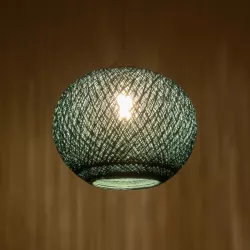 SOLEI 205-0011 Boho Κρεμαστό Φωτιστικό Οροφής με Ντουί 1 x E27 AC 220-240V IP20 - Τιρκουάζ - M30 x Π30 x Υ26cm