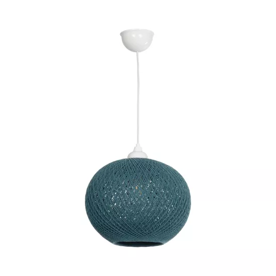 SOLEI 205-0011 Boho Κρεμαστό Φωτιστικό Οροφής με Ντουί 1 x E27 AC 220-240V IP20 - Τιρκουάζ - M30 x Π30 x Υ26cm