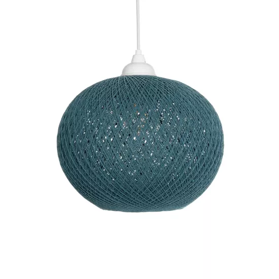 SOLEI 205-0011 Boho Κρεμαστό Φωτιστικό Οροφής με Ντουί 1 x E27 AC 220-240V IP20 - Τιρκουάζ - M30 x Π30 x Υ26cm