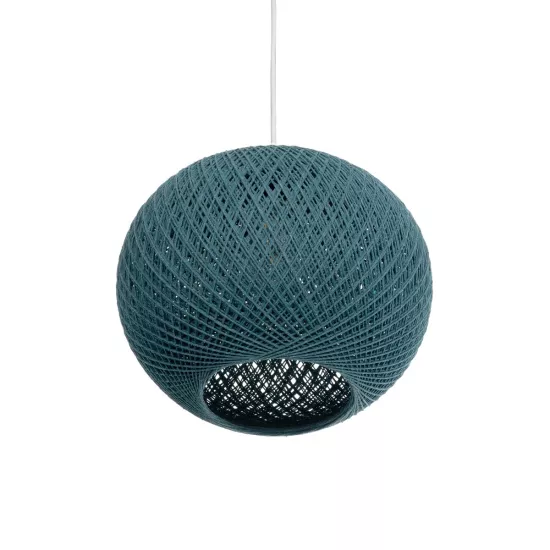 SOLEI 205-0011 Boho Κρεμαστό Φωτιστικό Οροφής με Ντουί 1 x E27 AC 220-240V IP20 - Τιρκουάζ - M30 x Π30 x Υ26cm