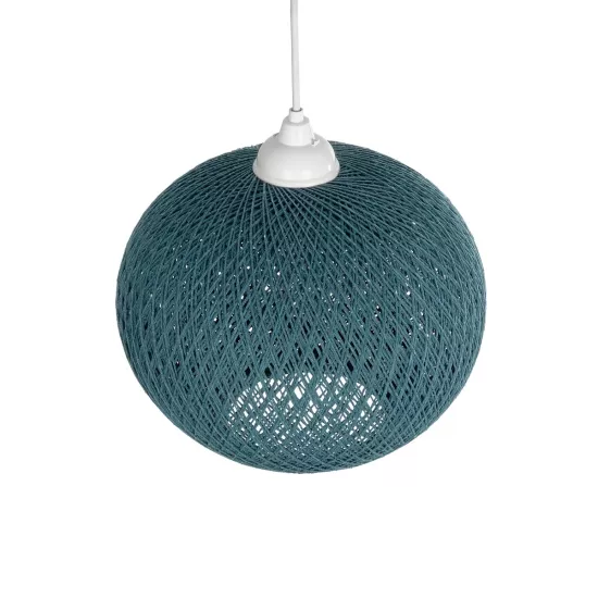 SOLEI 205-0011 Boho Κρεμαστό Φωτιστικό Οροφής με Ντουί 1 x E27 AC 220-240V IP20 - Τιρκουάζ - M30 x Π30 x Υ26cm