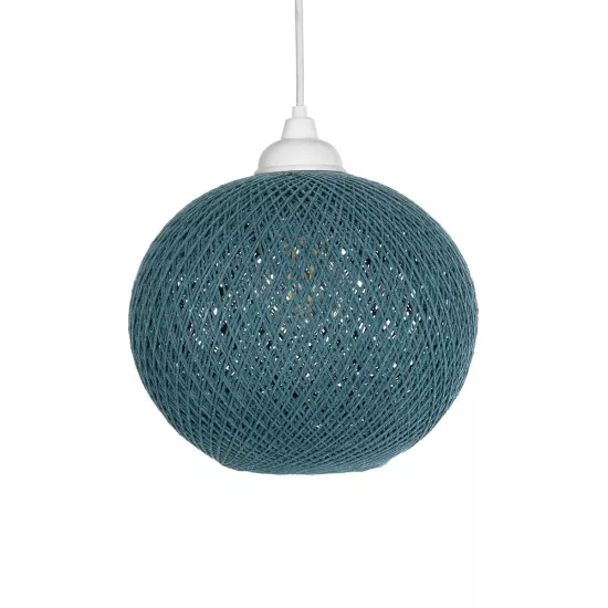 SOLEI 205-0012 Boho Κρεμαστό Φωτιστικό Οροφής με Ντουί 1 x E27 AC 220-240V IP20 - Τιρκουάζ - M20 x Π20 x Υ25cm