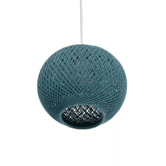 SOLEI 205-0012 Boho Κρεμαστό Φωτιστικό Οροφής με Ντουί 1 x E27 AC 220-240V IP20 - Τιρκουάζ - M20 x Π20 x Υ25cm