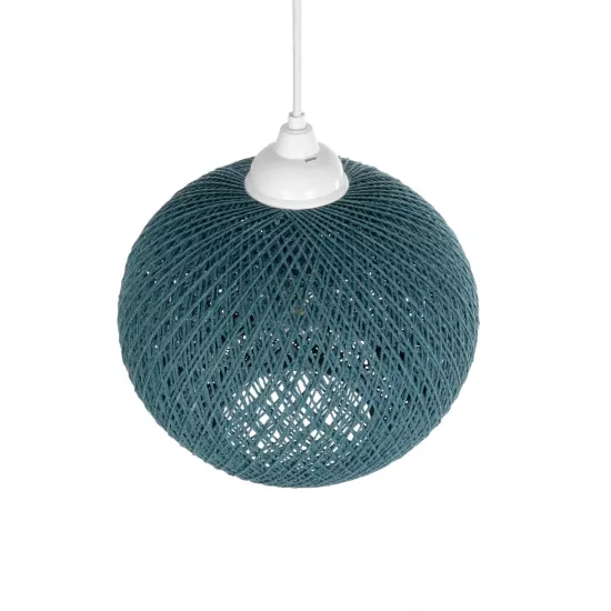 SOLEI 205-0012 Boho Κρεμαστό Φωτιστικό Οροφής με Ντουί 1 x E27 AC 220-240V IP20 - Τιρκουάζ - M20 x Π20 x Υ25cm