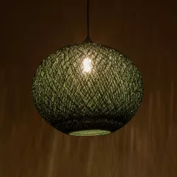 SOLEI 205-0013 Boho Κρεμαστό Φωτιστικό Οροφής με Ντουί 1 x E27 AC 220-240V IP20 - Πράσινο - M40 x Π40 x Υ36cm