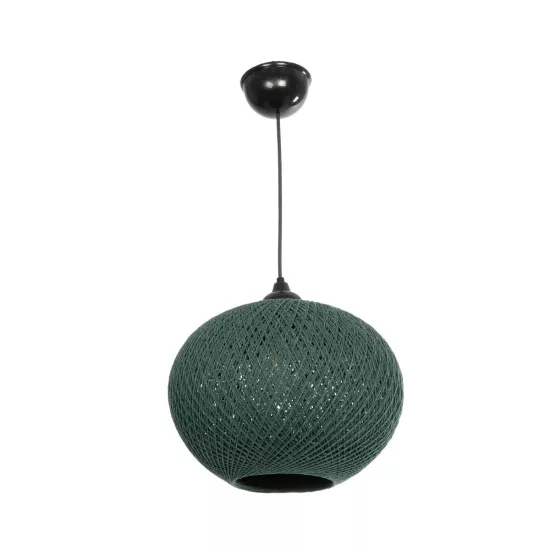 SOLEI 205-0014 Boho Κρεμαστό Φωτιστικό Οροφής με Ντουί 1 x E27 AC 220-240V IP20 - Πράσινο - M30 x Π30 x Υ26cm