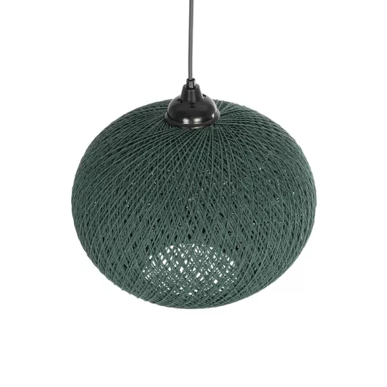 SOLEI 205-0014 Boho Κρεμαστό Φωτιστικό Οροφής με Ντουί 1 x E27 AC 220-240V IP20 - Πράσινο - M30 x Π30 x Υ26cm