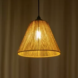 HUTT 205-0017 Boho Κρεμαστό Φωτιστικό Οροφής με Ντουί 1 x E27 AC 220-240V IP20 - Μπεζ - M25 x Π25 x Υ20cm