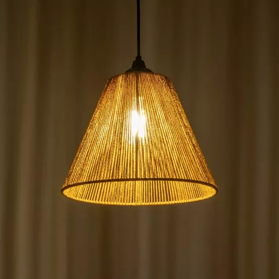 HUTT 205-0017 Boho Κρεμαστό Φωτιστικό Οροφής με Ντουί 1 x E27 AC 220-240V IP20 - Μπεζ - M25 x Π25 x Υ20cm