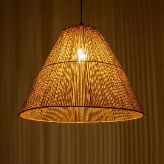 HUTT 205-0018 Boho Κρεμαστό Φωτιστικό Οροφής με Ντουί 1 x E27 AC 220-240V IP20 - Μπεζ - M50 x Π50 x Υ40cm